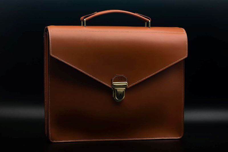 Cartable en cuir de vachette Lecoeur