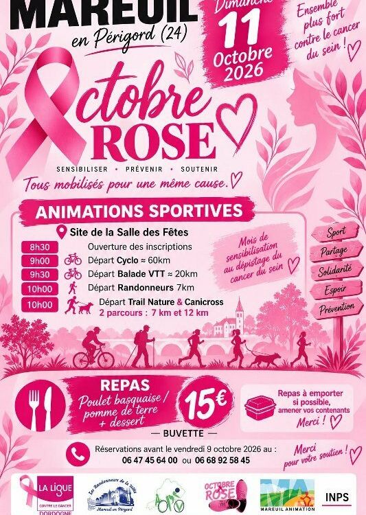 octobre rose Mareuil 2026